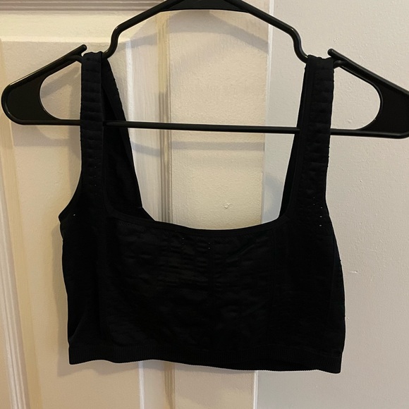 Black Anthropologie seamless lace up bralette - Picture 6 of 7